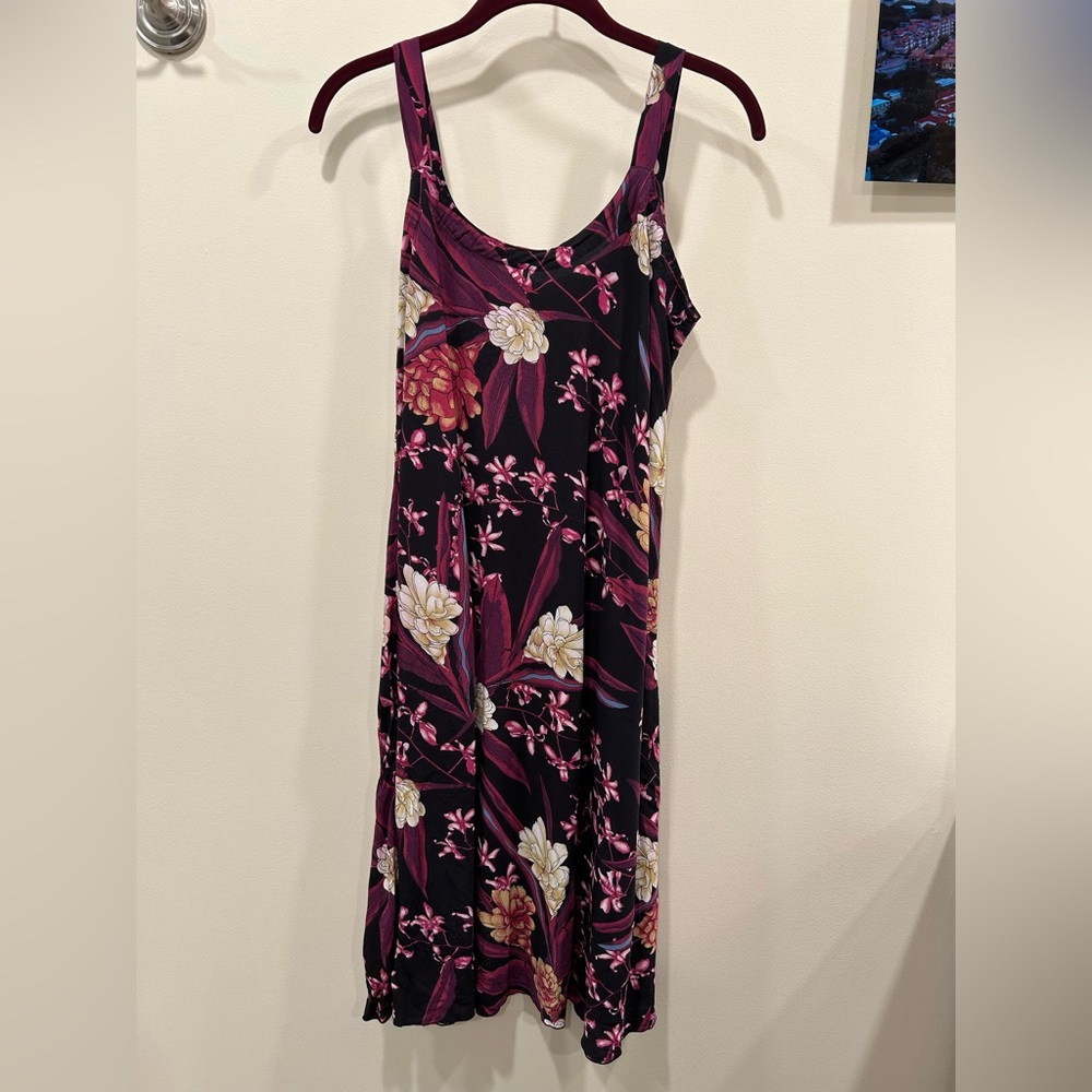 Rainbow Jo - Floral Maxi Dress in Black and Purple